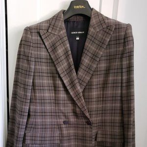 Giorgio Armani Plaid Blazer